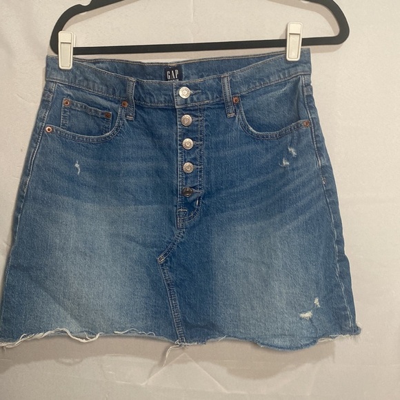 Gap Denim Button Up Skirt size 10 - Picture 2 of 6